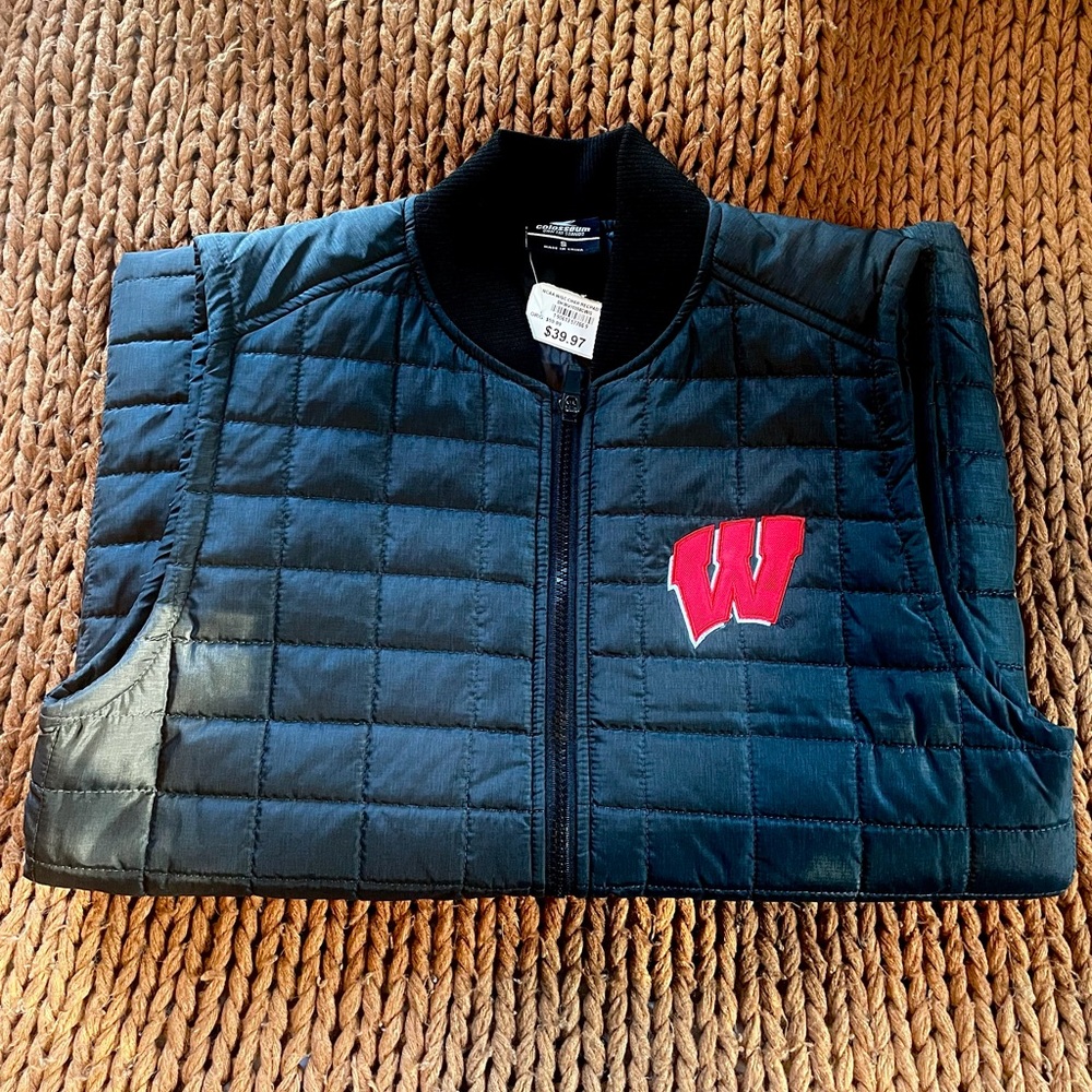 New - NCAA Wisconsin Jacket Vest